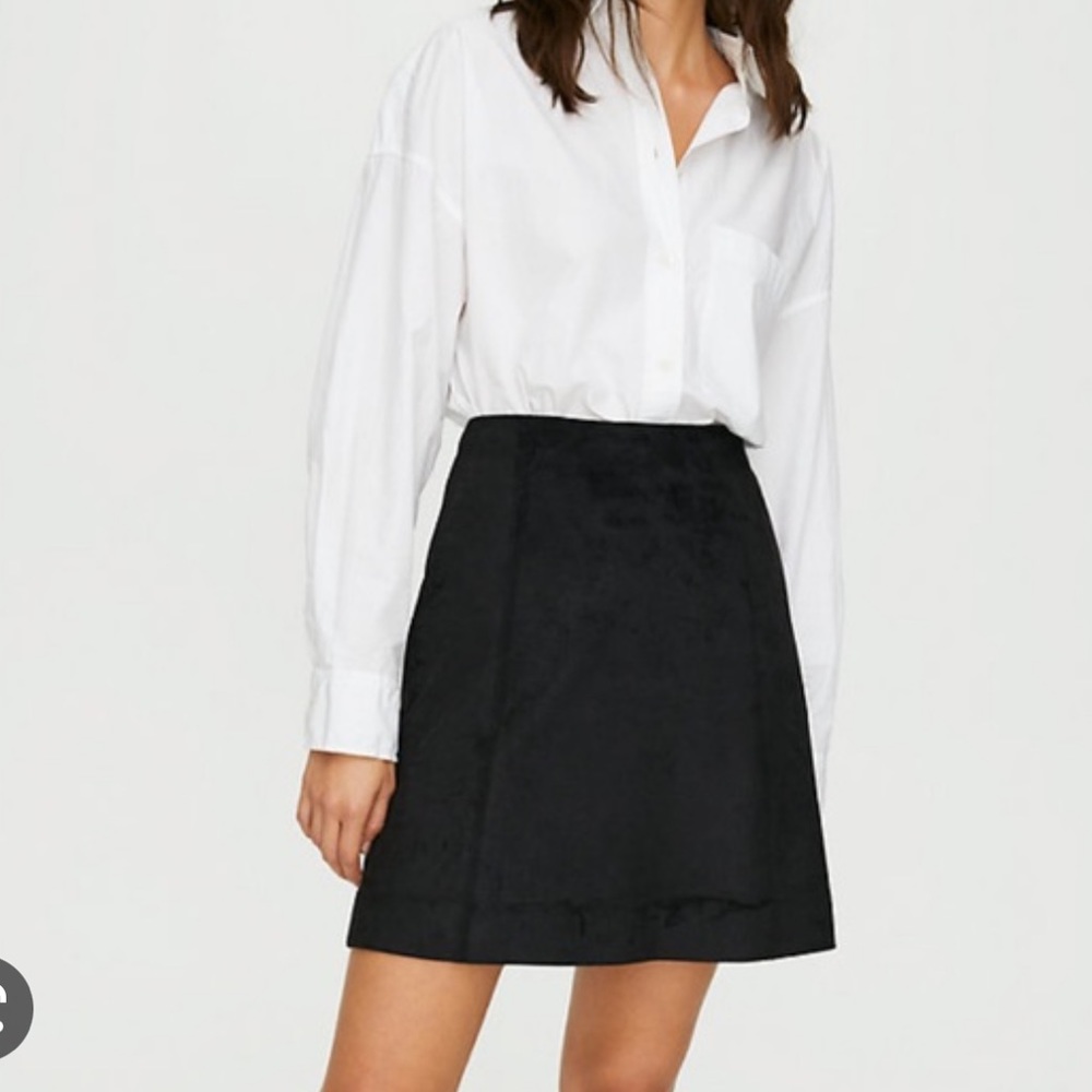 Aritzia navy suede Mini Skirt